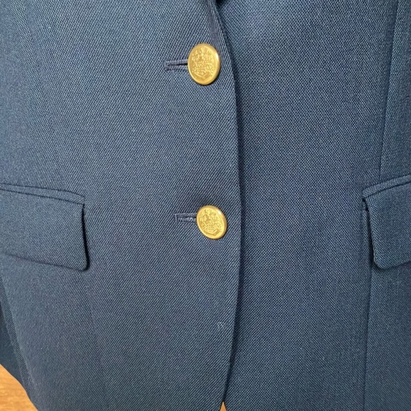 Women's Black Blazer with Gold Buttons - Picture 3 of 10